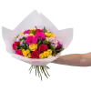 Bouquet with roses and germinis